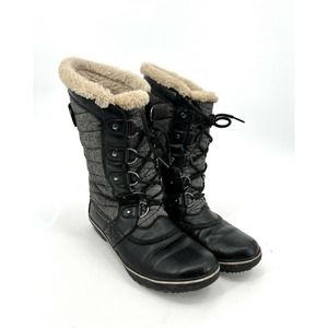 JBU Black and Gray Lace-Up Winter Boots